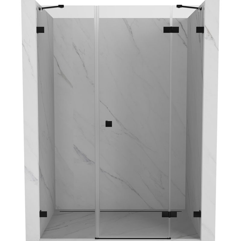 Mexen Lunar shower door swing right 155 cm, transparent, black - 834S-155-050-70-00-P