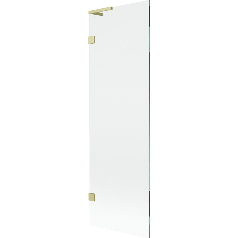 Mexen Lunar L 1-winged Bath Screen 60 x 150 cm, Transparent, Brushed Gold - 897L-060-000-55-00