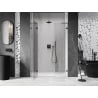 Mexen Lunar L left hinged shower door 140 cm, transparent, brushed gun gray - 834SL-140-050-66-00-L