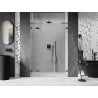 Mexen Lunar L left hinged shower door 140 cm, transparent, brushed gun gray - 834SL-140-050-66-00-L