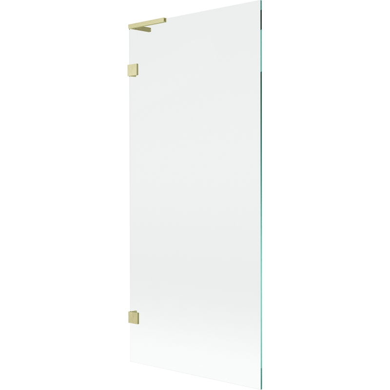 Mexen Lunar L Shower Screen 1-wing 80 x 150 cm, Transparent, Brushed Gold - 897L-080-000-55-00