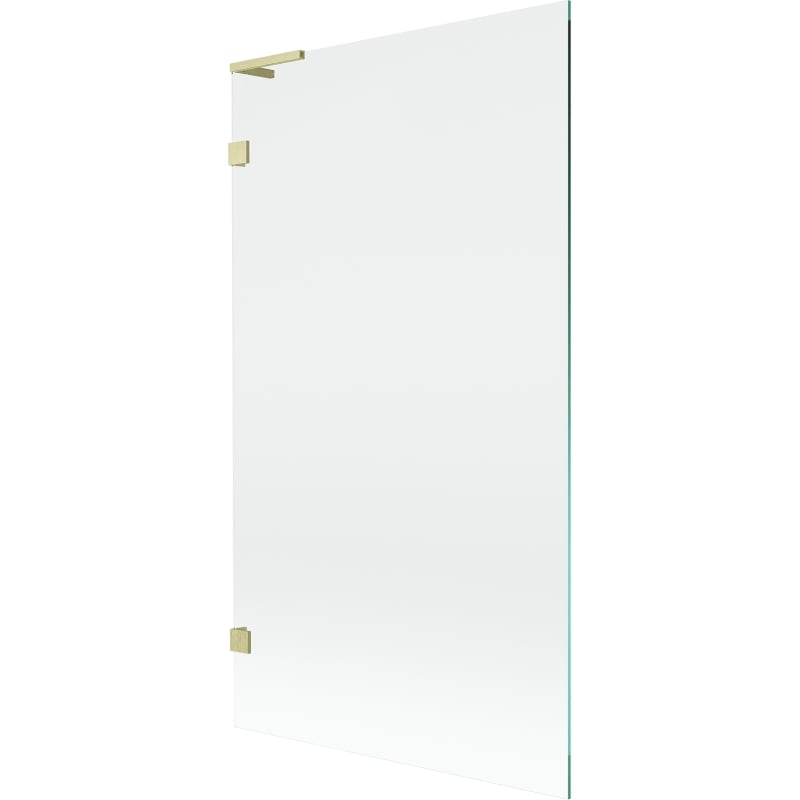 Mexen Lunar L Shower Screen 1-wing 100 x 150 cm, transparent, brushed gold - 897L-100-000-55-00