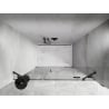 Mexen Lunar shower door, hinged right 125 cm, transparent, gun metal - 834S-125-050-95-00-P