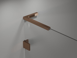 Mexen Lunar L 1-panel bath screen 70 x 150 cm, transparent, rose gold - 897L-070-000-60-00