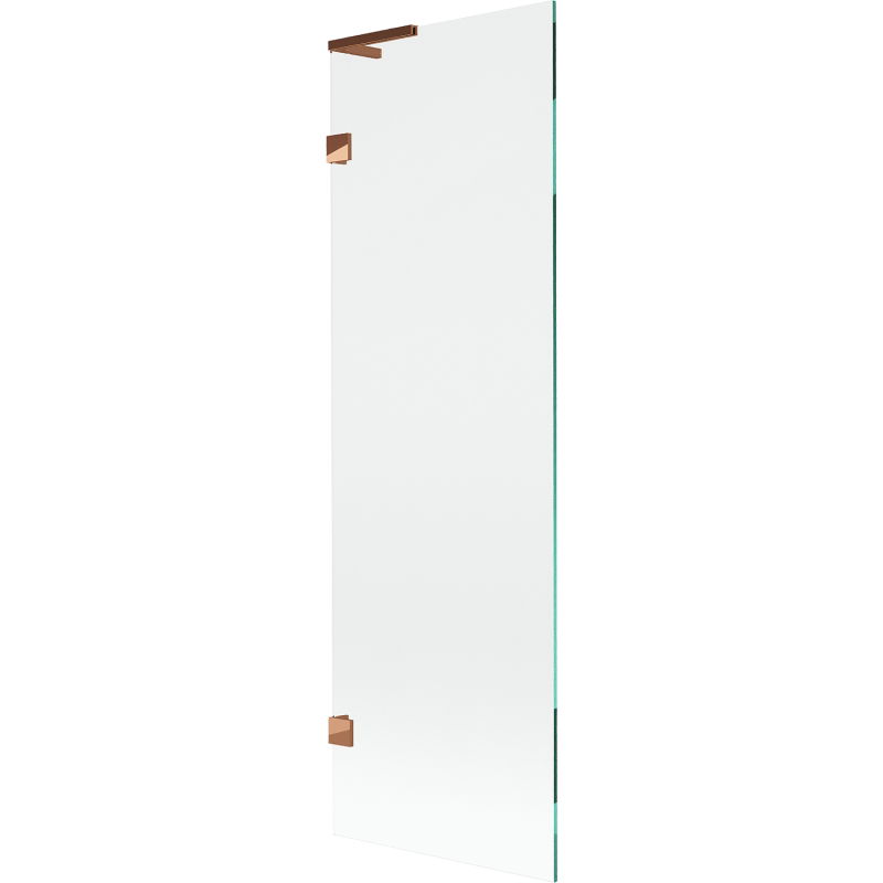 Mexen Lunar L bathtub screen 1-wing 60 x 150 cm, transparent, rose gold - 897L-060-000-60-00