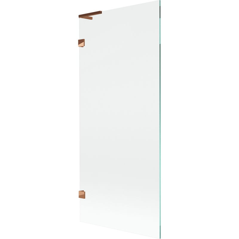 Mexen Lunar L Bathtub Screen 1-Panel 80 x 150 cm, Transparent, Rose Gold - 897L-080-000-60-00
