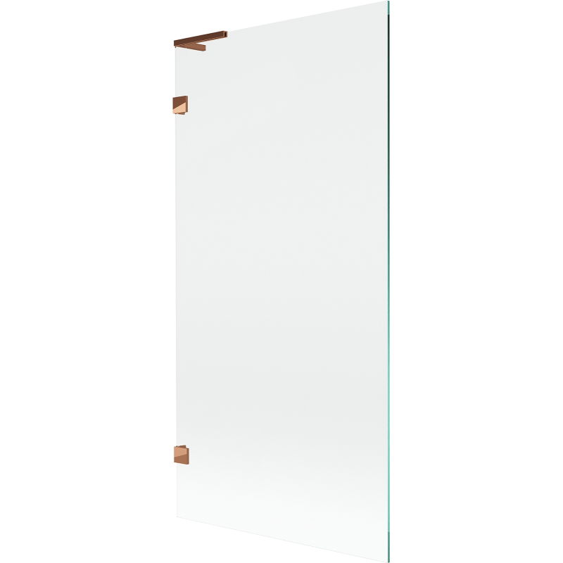 Mexen Lunar L Bathtub Screen 1-Panel 90 x 150 cm, Transparent, Rose Gold - 897L-090-000-60-00