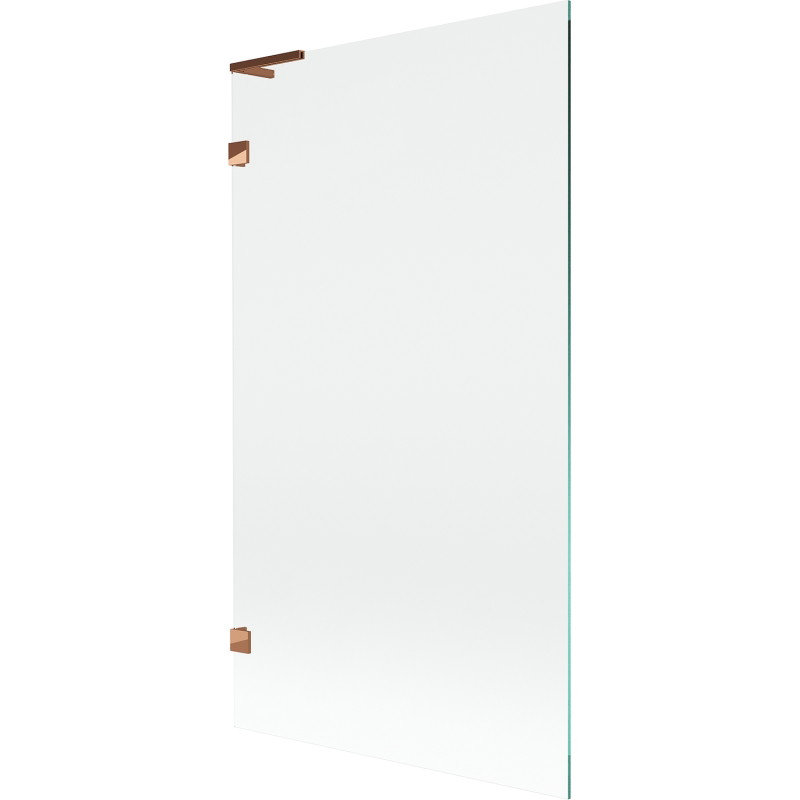 Mexen Lunar L bathtub screen 1-panel 100 x 150 cm, transparent, rose gold - 897L-100-000-60-00