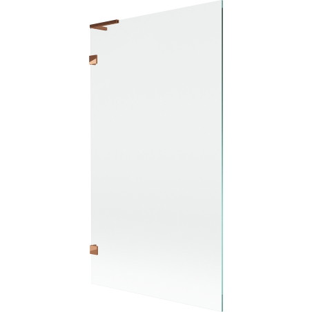 Mexen Lunar L bathtub screen 1-panel 100 x 150 cm, transparent, rose gold - 897L-100-000-60-00