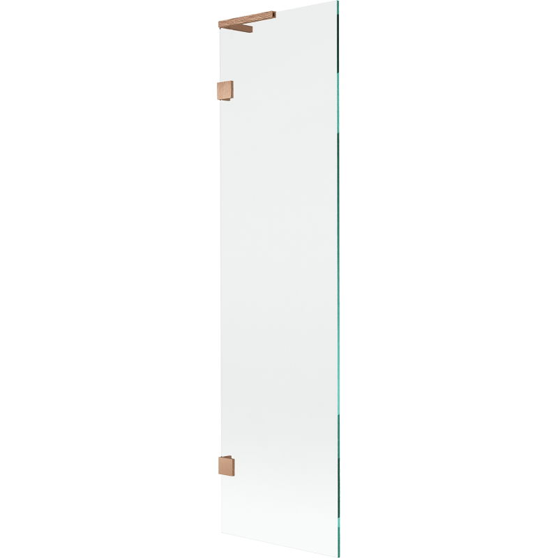 Mexen Lunar L Bathtub Screen 1-Panel 50 x 150 cm, Transparent, Brushed Copper - 897L-050-000-65-00