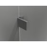 Mexen Lunar right swing shower door 155 cm, transparent, gun metal - 834S-155-050-95-00-P