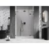 Mexen Lunar 160 cm right-hinged shower door, transparent, gun metal - 834S-160-050-95-00-P