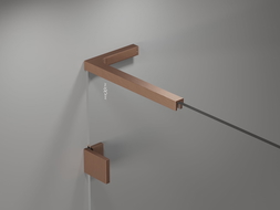 Mexen Lunar L 1-wing Bath Screen 100 x 150 cm, Transparent, Brushed Copper - 897L-100-000-65-00