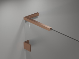 Mexen Lunar L bathtub screen 1-wing 100 x 150 cm, transparent, brushed copper - 897L-100-000-65-00