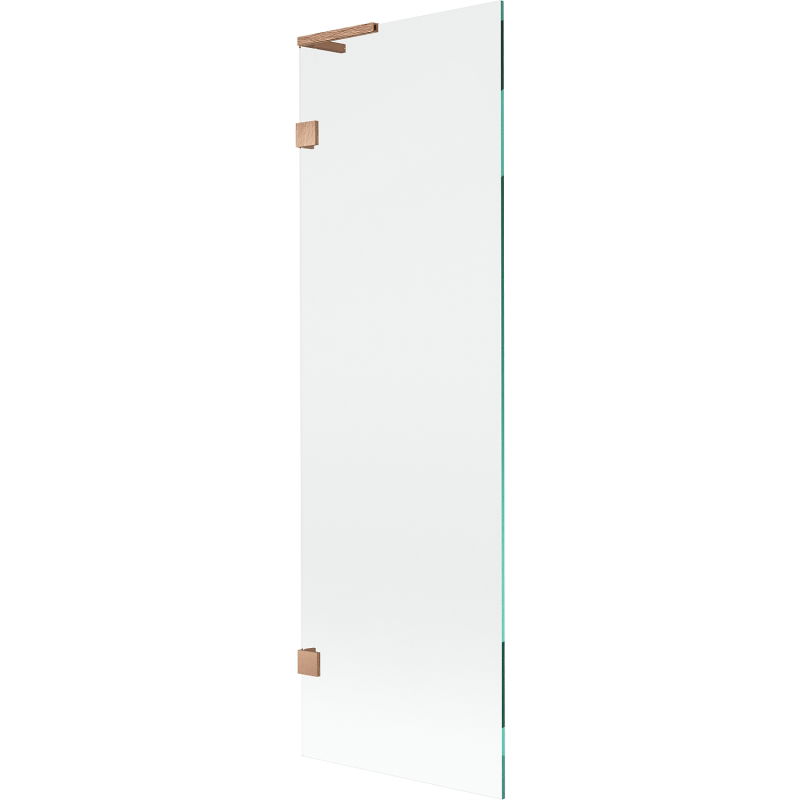 Mexen Lunar L 1-wing Shower Screen 60 x 150 cm, Transparent, Brushed Copper - 897L-060-000-65-00