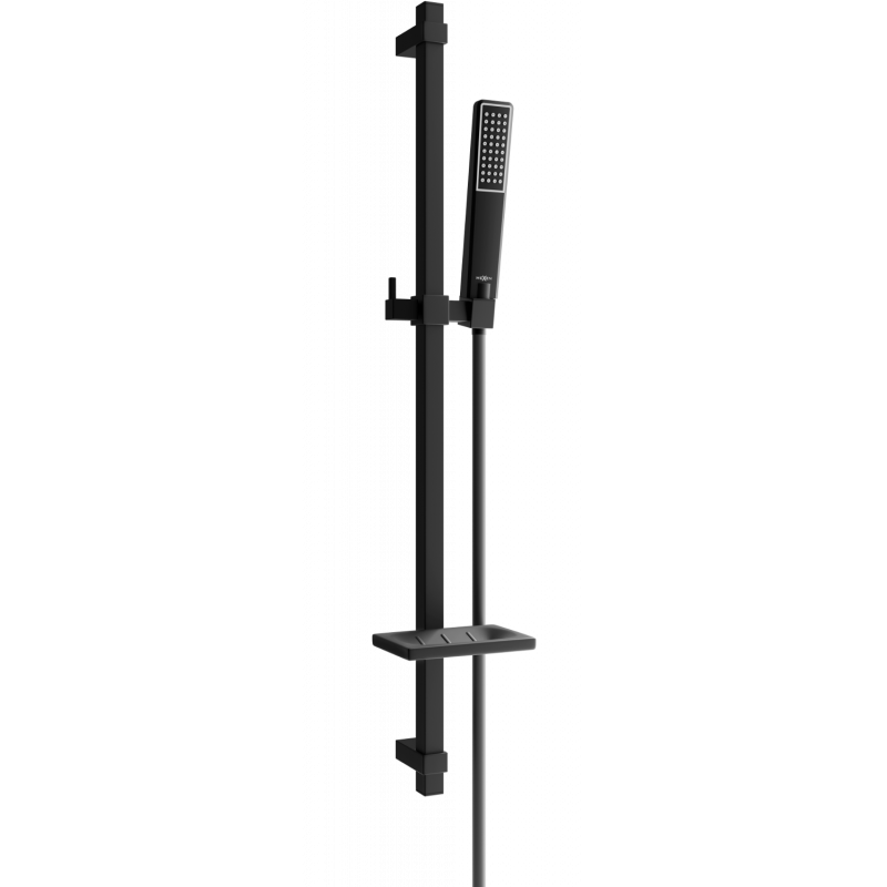 Mexen DQ72 black sliding shower set - 785724581-70