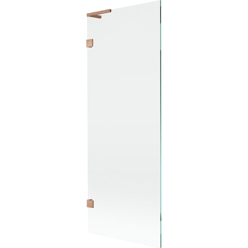 Mexen Lunar L bath screen 1-winged 70 x 150 cm, transparent, brushed copper - 897L-070-000-65-00