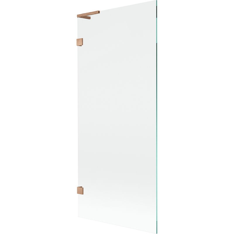 Mexen Lunar L 1-wing bath screen 80 x 150 cm, transparent, brushed copper - 897L-080-000-65-00