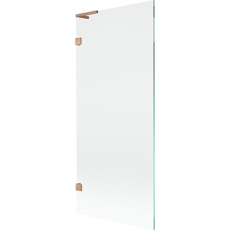Mexen Lunar L single-panel bath screen 80 x 150 cm, transparent, brushed copper - 897L-080-000-65-00