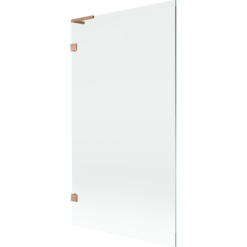 Mexen Lunar L 1-wing Bath Screen 100 x 150 cm, Transparent, Brushed Copper - 897L-100-000-65-00