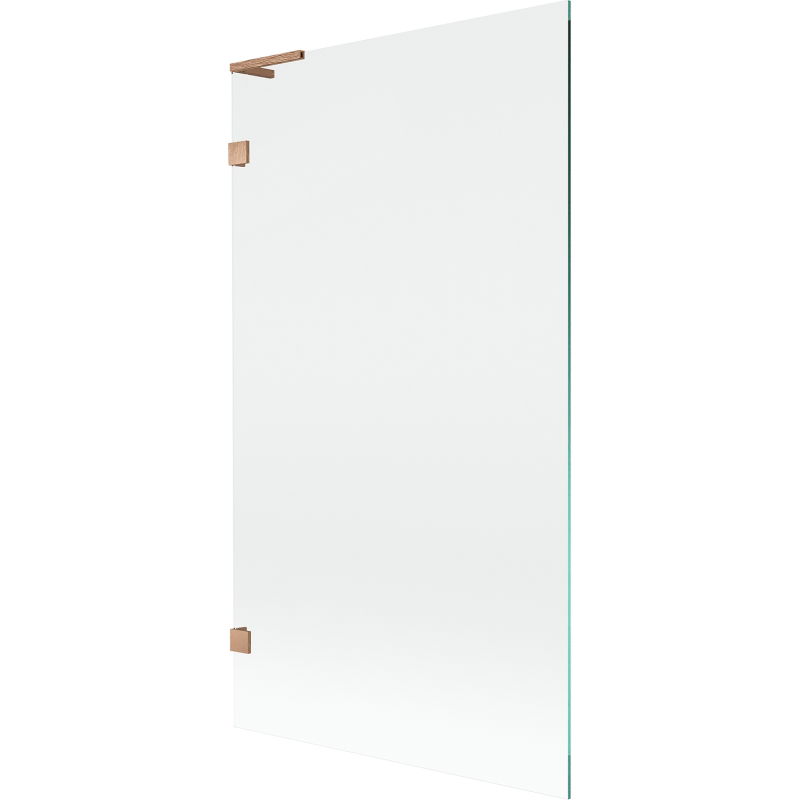 Mexen Lunar L bathtub screen 1-wing 100 x 150 cm, transparent, brushed copper - 897L-100-000-65-00