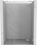 Mexen Lunar shower door right swing 125 cm, transparent, brushed nickel - 834S-125-050-97-00-P
