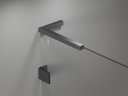 Mexen Lunar L 1-wing bath screen 100 x 150 cm, transparent, brushed gun gray - 897L-100-000-66-00