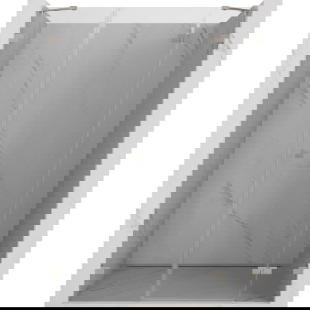 Mexen Lunar right-hinged shower door 145 cm, transparent, brushed nickel - 834S-145-050-97-00-P