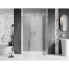 Mexen Lunar right-hinged shower door 145 cm, transparent, brushed nickel - 834S-145-050-97-00-P