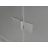Mexen Lunar shower doors hinged right 155 cm, transparent, brushed nickel - 834S-155-050-97-00-P