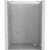 Mexen Lunar shower doors hinged right 155 cm, transparent, brushed nickel - 834S-155-050-97-00-P