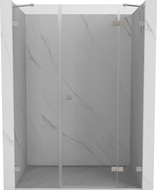 Mexen Lunar shower doors hinged right 155 cm, transparent, brushed nickel - 834S-155-050-97-00-P