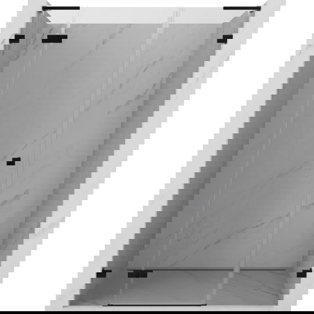 Mexen Lunar L Shower Door Left Hinged 125 cm, Transparent, Black - 834SL-125-050-70-00-L