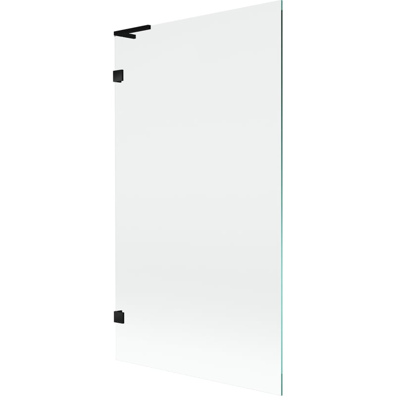 Mexen Lunar L Single-Panel Bath Screen 100 x 150 cm, Transparent, Black - 897L-100-000-70-00