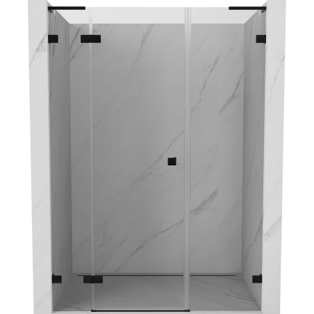 Mexen Lunar L Left Swing Shower Door 130 cm, Transparent, Black - 834SL-130-050-70-00-L