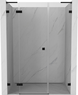 Mexen Lunar L Left Swing Shower Door 130 cm, Transparent, Black - 834SL-130-050-70-00-L