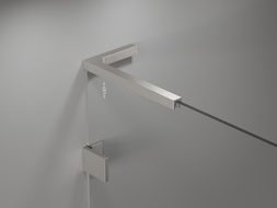 Mexen Lunar L Bathtub Screen 1-Panel 100 x 150 cm, Transparent, Brushed Nickel - 897L-100-000-97-00