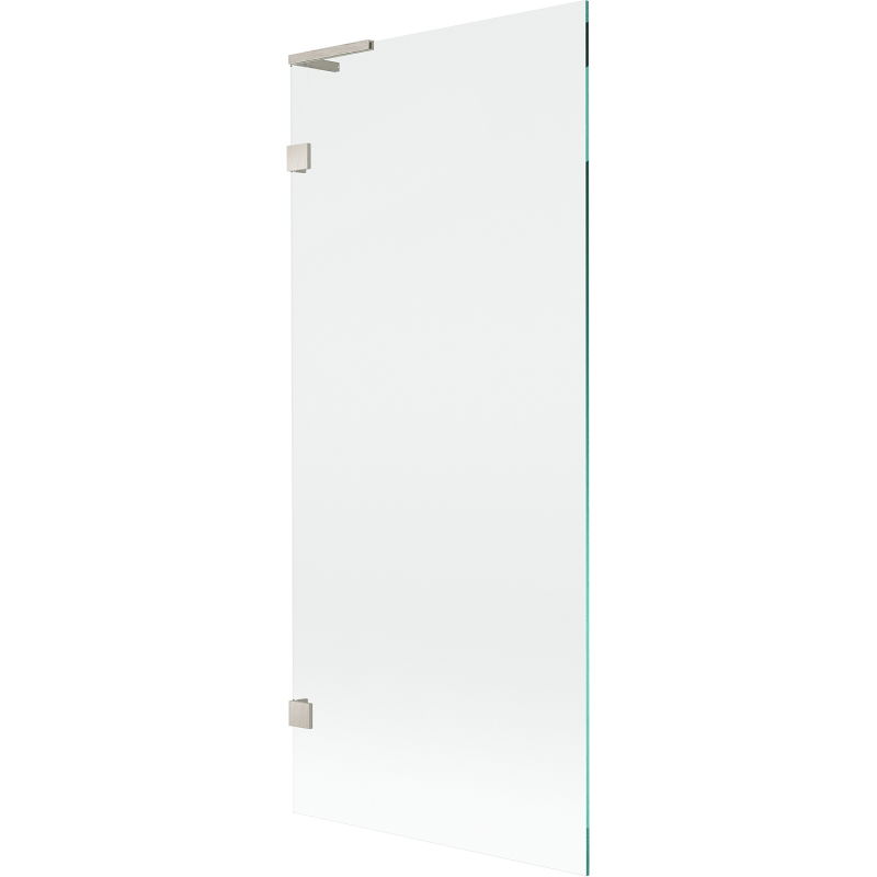 Mexen Lunar L Bathtub Screen 1-Panel 80 x 150 cm, Transparent, Brushed Nickel - 897L-080-000-97-00