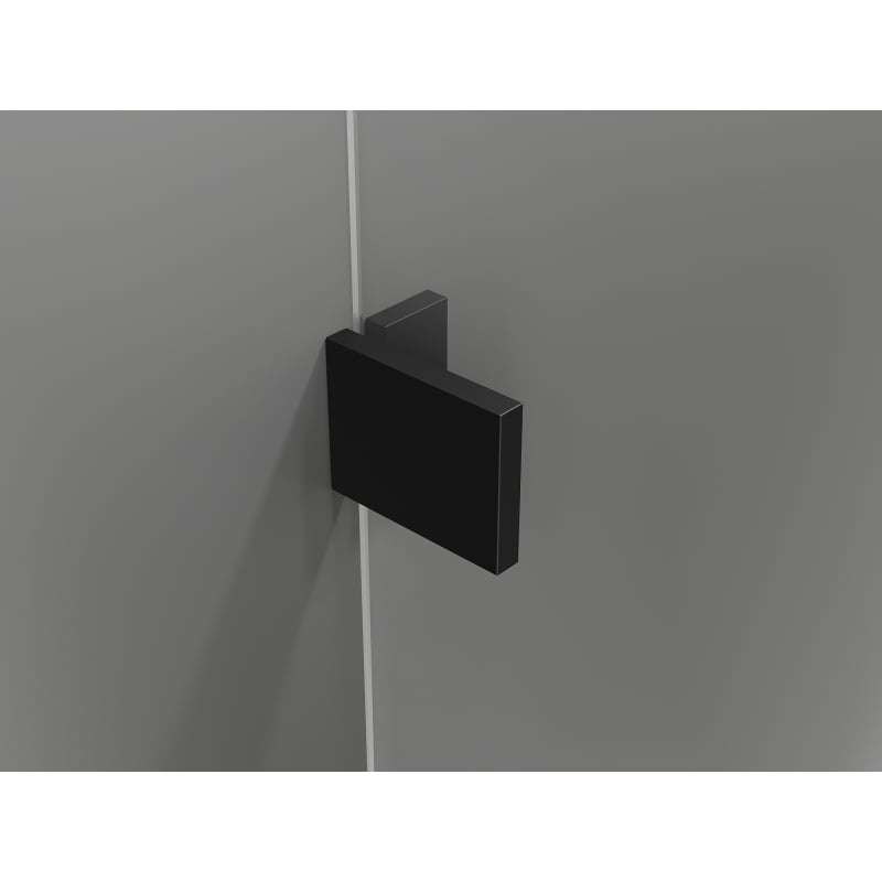 Mexen Lunar L 145 cm Left Hinged Shower Doors, Transparent, Black - 834SL-145-050-70-00-L