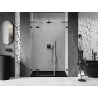 Mexen Lunar L left hinged shower door 155 cm, transparent, black - 834SL-155-050-70-00-L