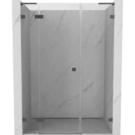 Mexen Lunar L shower door left hinge 140 cm, transparent, gun metal - 834SL-140-050-95-00-L