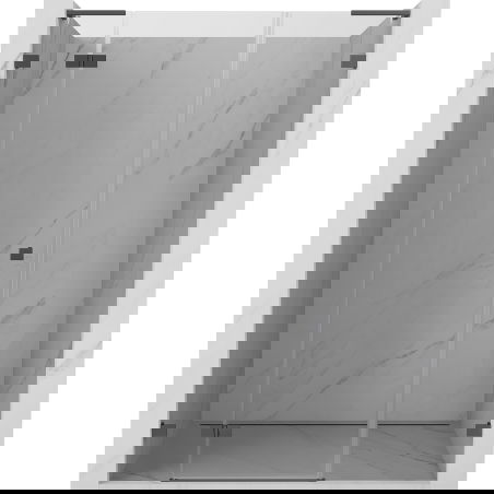 Mexen Lunar L left hinged shower door 160 cm, transparent, gun metal - 834SL-160-050-95-00-L