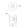 Mexen surface-mounted side nozzle, brushed gun gray - 79361-66