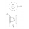 Mexen wall mounted side nozzle, Graphite - 79361-66