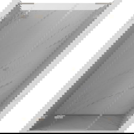 Mexen Lunar L left hinged shower door 120 cm, transparent, brushed nickel - 834SL-120-050-97-00-L