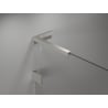Mexen Lunar L left hinged shower door 145 cm, transparent, brushed nickel - 834SL-145-050-97-00-L