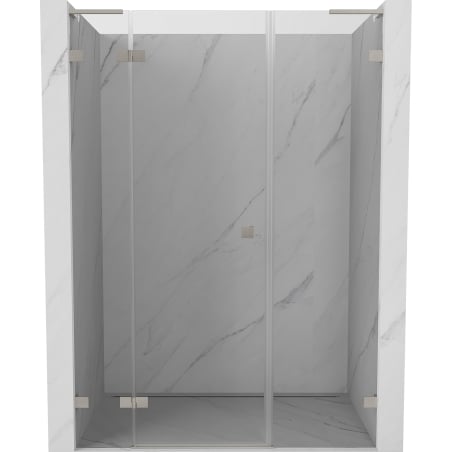 Mexen Lunar L left hinged shower door 150 cm, transparent, brushed nickel - 834SL-150-050-97-00-L