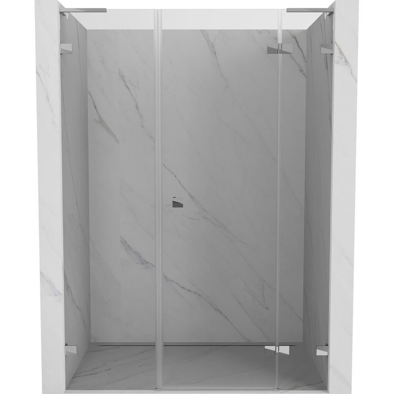 Mexen Lunar L right swing shower door 140 cm, transparent, chrome - 834SL-140-050-01-00-P