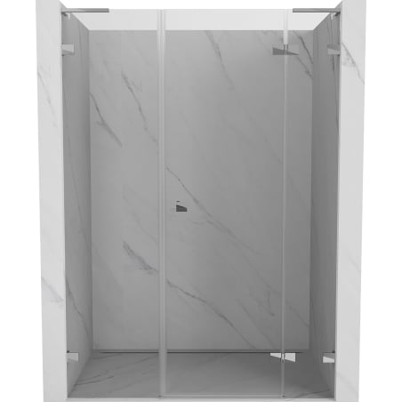Mexen Lunar L Right Hinged Shower Door 140 cm, Transparent, Chrome - 834SL-140-050-01-00-P