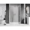 Mexen Lunar L Right Hinged Shower Door 140 cm, Transparent, Chrome - 834SL-140-050-01-00-P